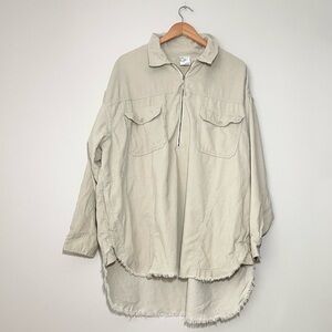 Aerie Offline Corduroy Quarter Zip Shacket